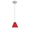 Access Lighting Martini, LED Pendant, Brushed Steel Finish, Red Glass 28004-3C-BS/RED - alternate 1